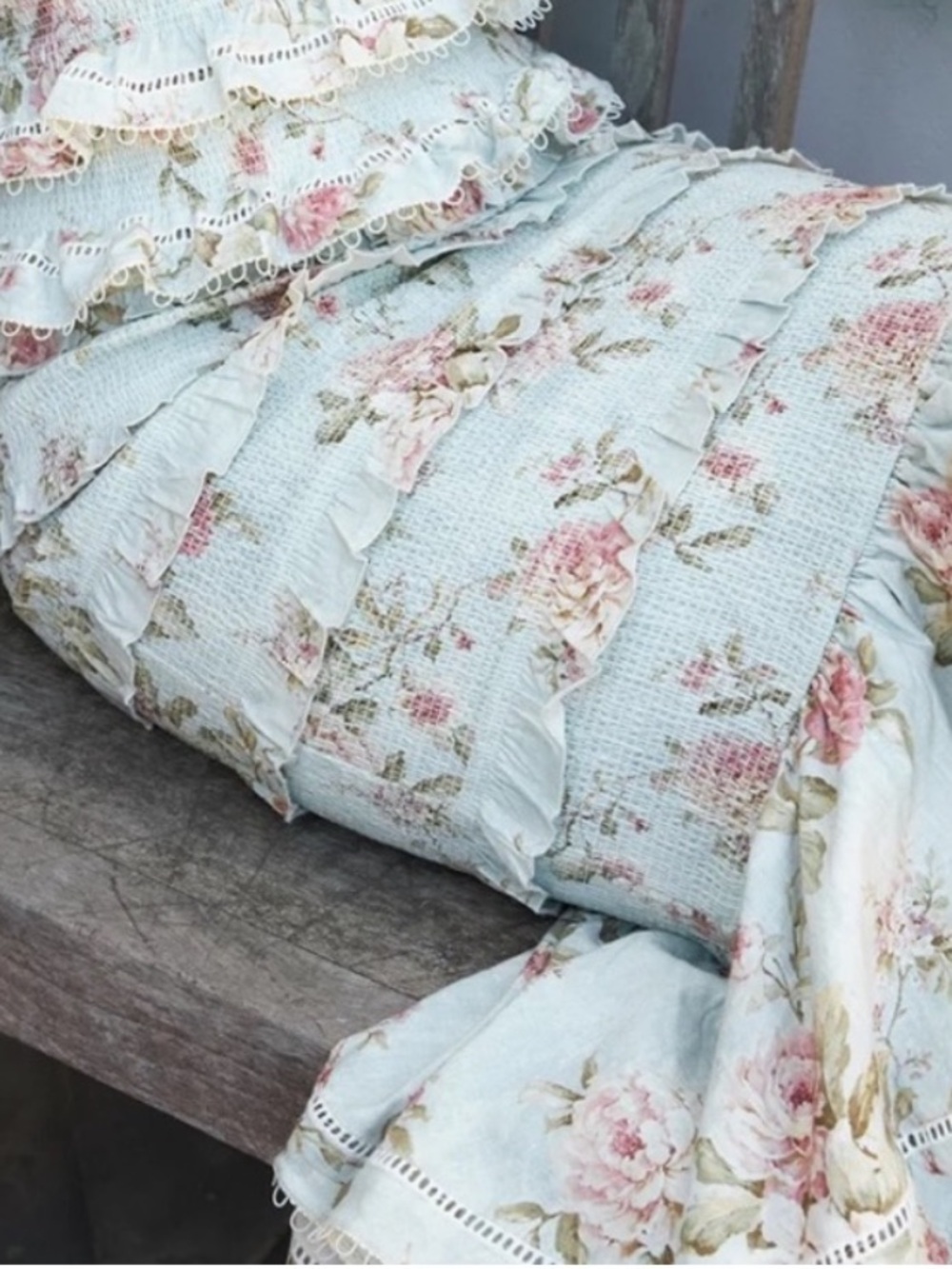 V. Chapman Linnea Tapestry Rose Floral Tiered Ruffle Maxi Skirt - Picture 3 of 4